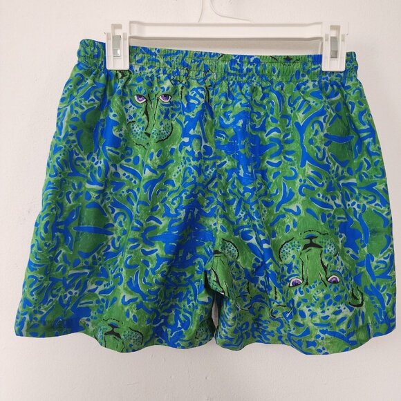 Ferdinando Fusco Mens Swimsuit Shorts Green Blue Tiger Made in Italy Small - Picture 4 of 8